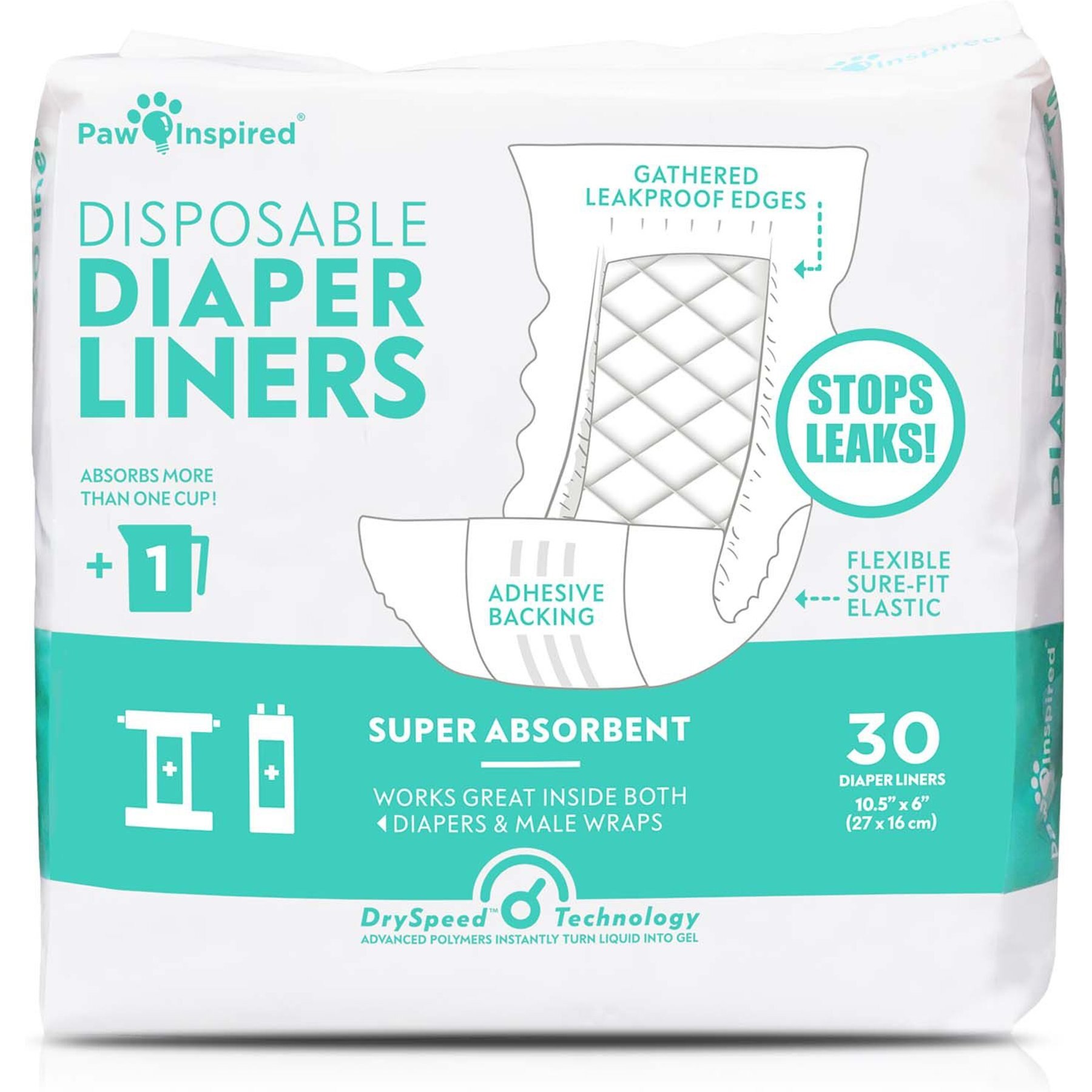 Paw Inspired Dog Diaper Pad Liners