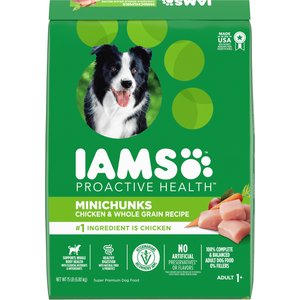 Iams Proactive Health MiniChunks Small Kibble Adult Chicken & Whole Grain High Protein Dry Dog Food, 15-lb bag