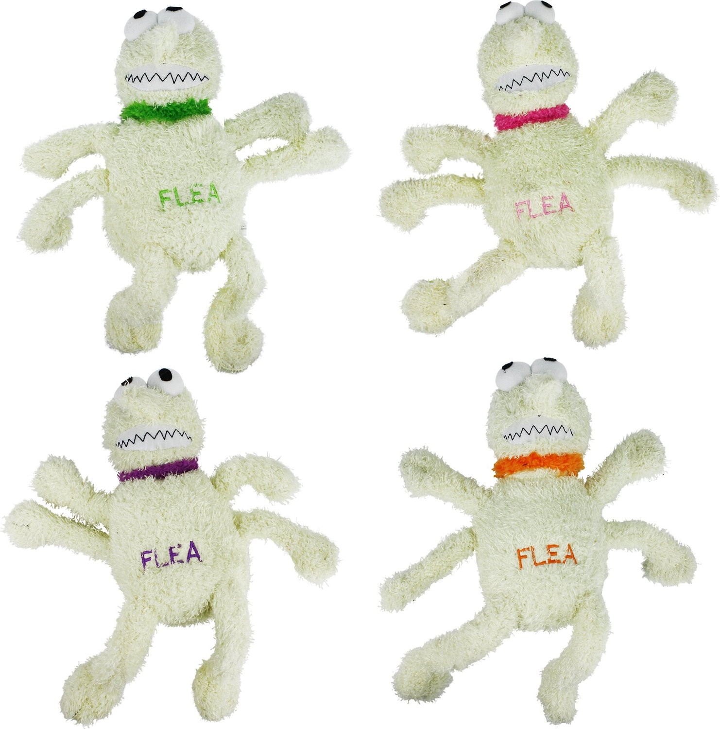 MULTIPET Flea & Tick Squeaky Plush Dog Toy, Small Flea - Chewy.com