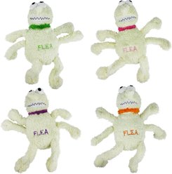 Multipet Flea & Tick Squeaky Plush Dog Toy, Small Flea