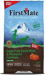 Firstmate Small Bites Cage Free Duck Meal & Pumpkin Formula Grain-Free Dry Dog Food, 12-lb bag