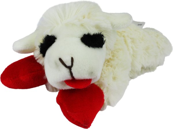 Multipet Lamb Chop Squeaky Plush Dog Toy, Mini slide 1 of 4