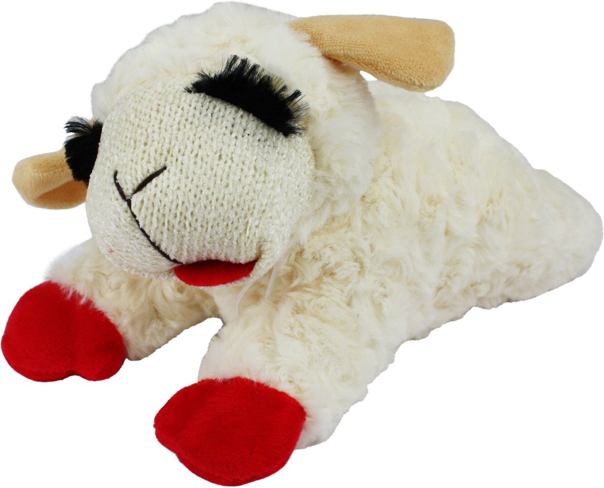 Multipet Lamb Chop Squeaky Plush Dog Toy, Regular