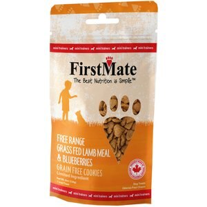 Firstmate Free Range Grass Fed Lamb & Blueberries Mini Trainer Grain-Free Dog Treats, 8-oz bag