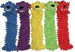 Multipet Loofa Floppy Light-Weight Squeaky Stuffing-Free Dog Toy, Color Varies, 18-in slide 2 of 3