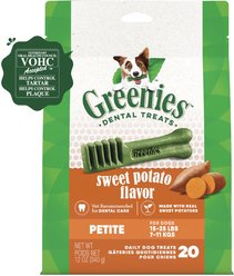 Greenies Petite Sweet Potato Natural Dental Dog Treats, 20 count