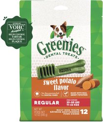 Greenies Regular Sweet Potato Natural Dental Dog Treats, 12 count