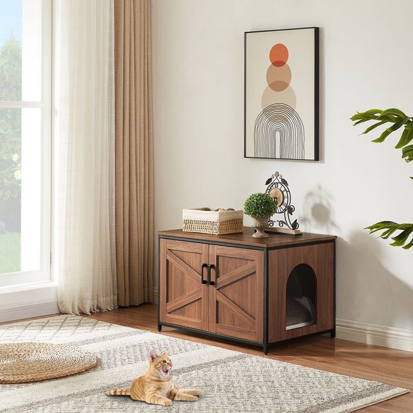 Out of Stock UNIPAWS Cat Litter Box Enclosure with Top Opening, Large