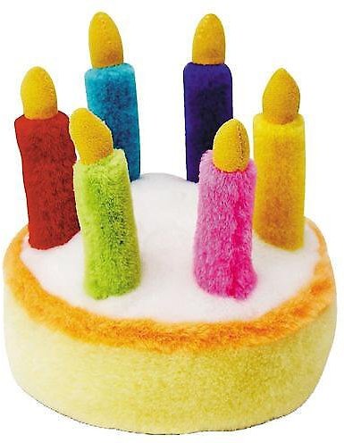Multipet Musical Birthday Cake Plush Dog Toy slide 1 of 6