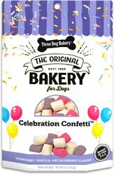 Three Dog Bakery Celebration Confetti Strawberry, Vanilla & Blueberry Flavors Dog Treats, 8-oz bag