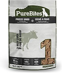 PureBites Beef Liver Freeze-Dried Raw Dog Treats, 16.6-oz bag
