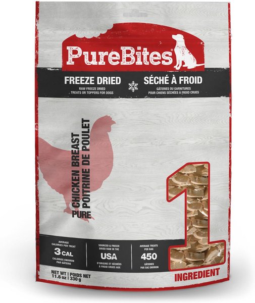PureBites Chicken Breast Freeze-Dried Raw Dog Treats, 11.6-oz bag slide 1 of 11