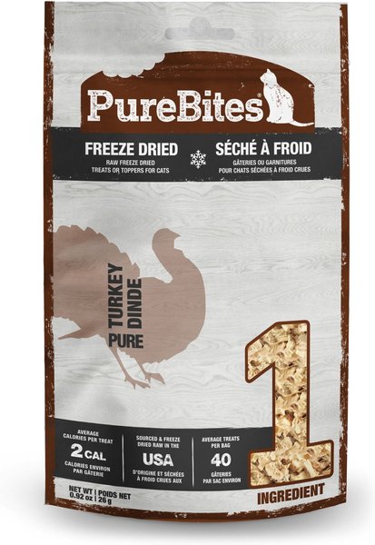 PureBites Turkey Breast Freeze-Dried Raw Cat Treats, 0.92-oz bag slide 1 of 8