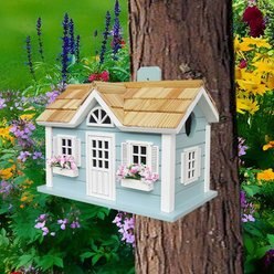 Home Bazaar Nantucket Cottage Birdhouse, Blue slide 2 of 3