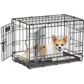MidWest LifeStages Double Door Collapsible Wire Dog Crate, 22 inch