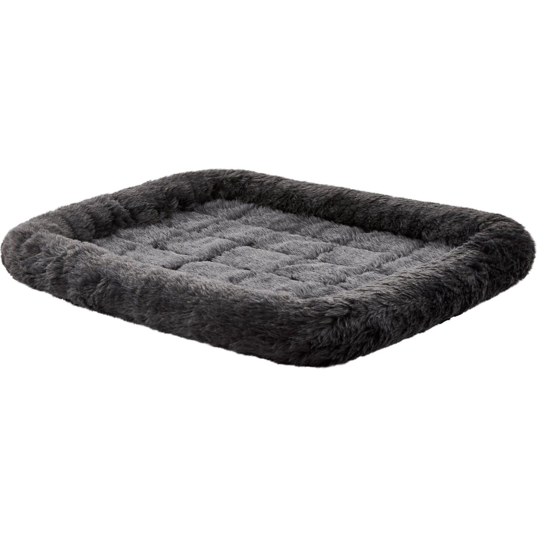 MIDWEST Quiet Time Fleece Dog Crate Mat, Gray, 24in