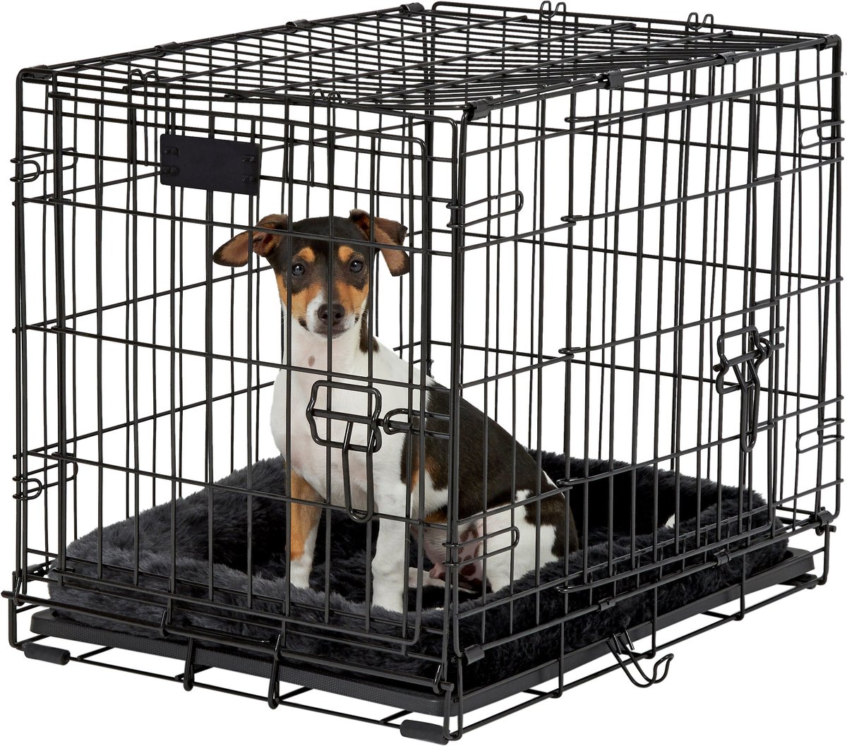 MIDWEST Quiet Time Fleece Dog Crate Mat, Gray, 24in