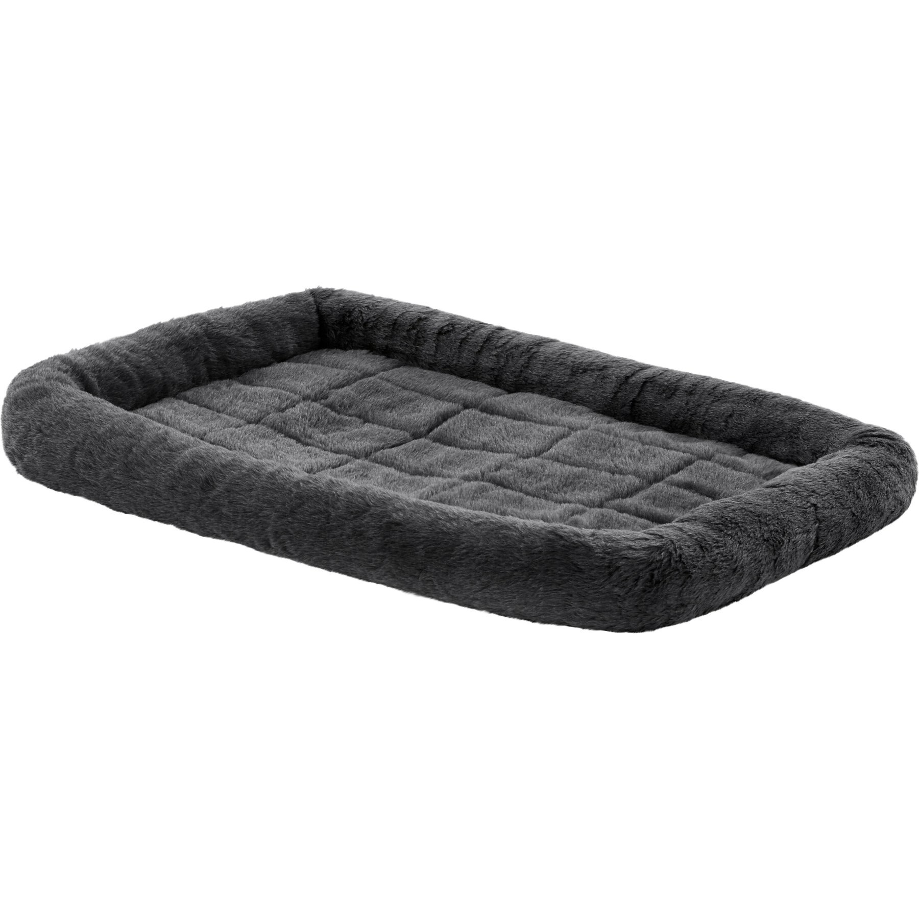 MIDWEST Quiet Time Fleece Dog Crate Mat, Gray, 30in