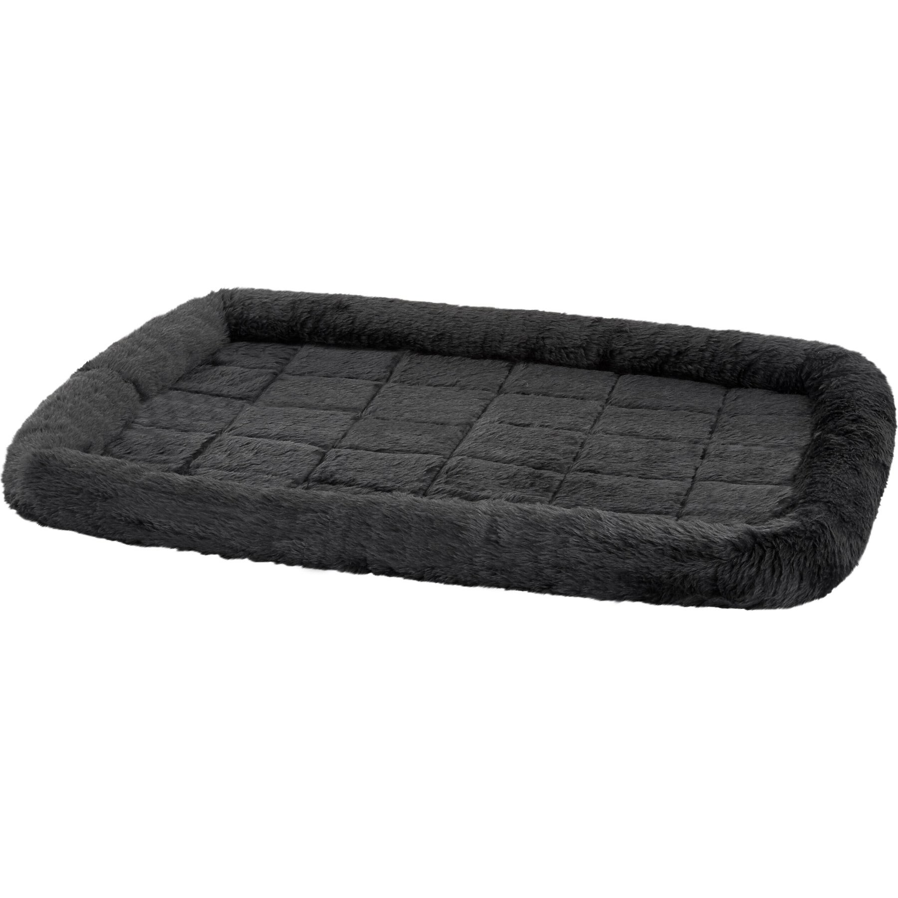 MIDWEST Quiet Time Fleece Dog Crate Mat, Gray, 36in