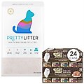 Fancy Feast Savory Centers Variety Pack Canned Food + PrettyLitter Cat Litter