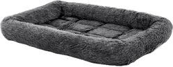 MidWest Quiet Time Fleece Dog Crate Mat, Gray, 18-in
