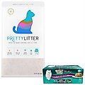 Fancy Feast Medleys Florentine Collection Pack Canned Food + PrettyLitter Cat Litter