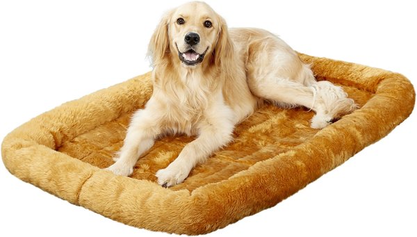 MidWest Quiet Time Fleece Dog Crate Mat, Cinnamon, 48-in slide 1 of 8