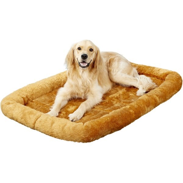 MIDWEST Quiet Time Fleece Dog Crate Mat, Cinnamon, 48in
