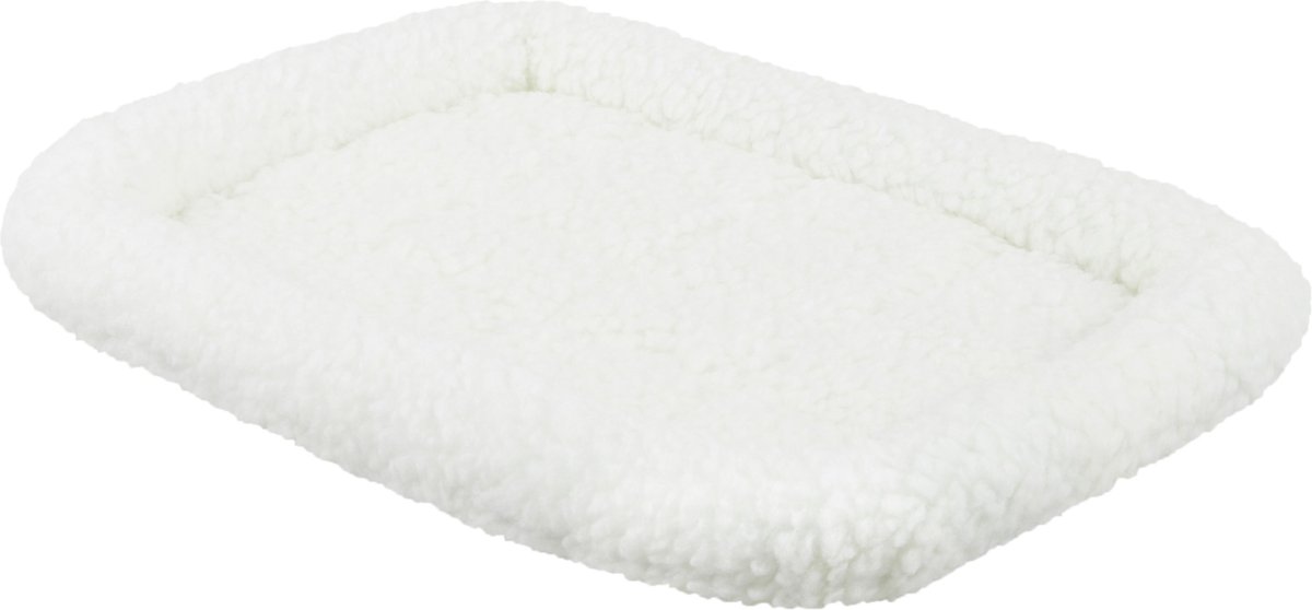 MIDWEST Quiet Time Fleece Dog Crate Mat, Natural, 18in