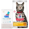 Hill's Science Diet Urinary Hairball Control Dry Food + PrettyLitter Cat Litter