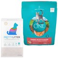Purina ONE Tender Selects Blend with Real Salmon Dry Food + PrettyLitter Cat Litter