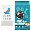 Iams ProActive Health Indoor Weight & Hairball Care Dry Food, 22-lb bag + PrettyLitter Cat Litter