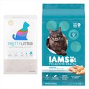Iams ProActive Health Indoor Weight & Hairball Care Dry Food, 22-lb bag + PrettyLitter Cat Litter