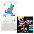 Sheba Perfect Portions Seafood Pate Variety Pack Wet Food + PrettyLitter Cat Litter