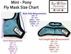 Star Point Horsemanship Mini-Pony No Ear Fly Mask, Teal, X-Large slide 2 of 2
