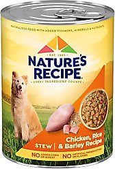 Nature's Recipe Chicken, Rice & Barley Recipe Stew Wet Dog Food, 13.2-oz, case of 12