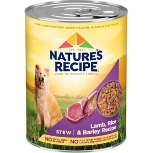 Nature's Recipe Original Lamb, Rice & Barley Recipe Stew Canned Dog Food, 13.2-oz, case of 12