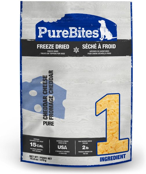 PureBites Cheddar Cheese Freeze-Dried Dog Treats, 16.6-oz bag slide 1 of 11