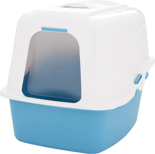 Discontinued PETMATE Deluxe Hooded Litter Pan Set with Microban Color Varies Jumbo Chewy