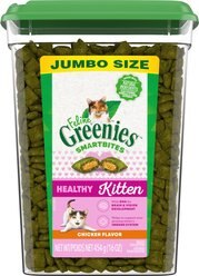 Greenies Smartbites Kitten Chicken Flavor Cat Crunchy Treat, 16-oz can