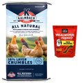 Kalmbach Feeds All Natural 16% Protein Layer Crumbles Chicken Feed, 50-lb bag + Happy Hen Treats Mealworm Frenzy Poultry Treats, 30-oz bag