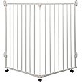 Max & Marlow 2 Panel Dual Entry Rolling Metal Cat & Dog Gate, X-Large, White
