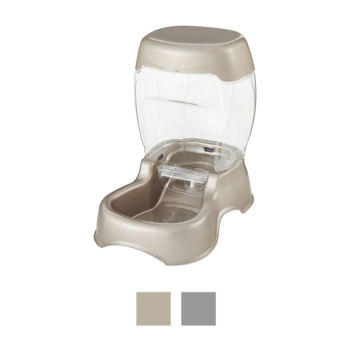 Petmate Ruff Maxx Grow with Me Elevated Pet Feeder, Silver