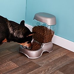 Petmate Pearl Pet Cafe Gravity Refill Dog & Cat Feeder, Tan, 24-cup slide 2 of 3