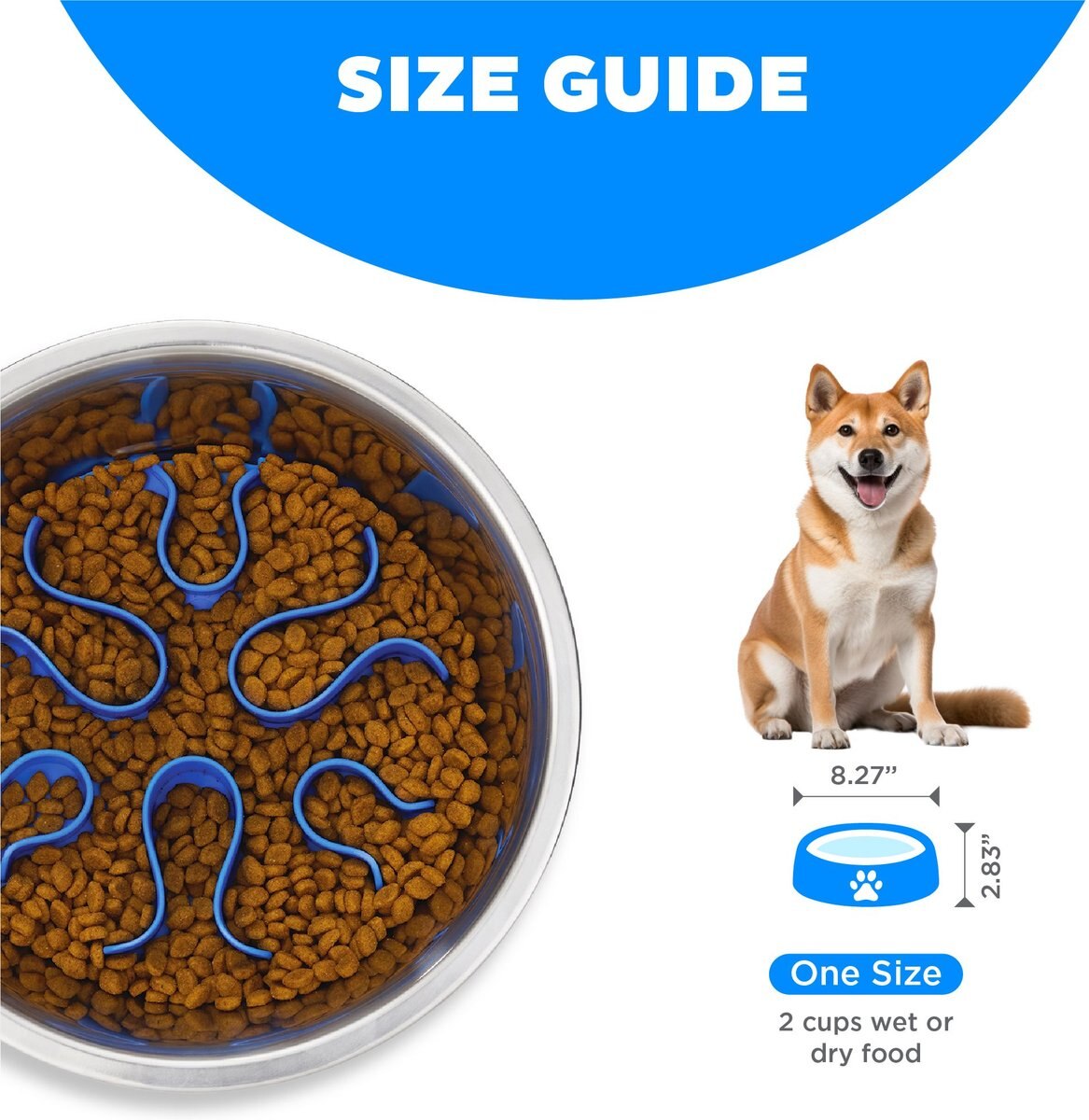 Outward Hound 3-in-1 Adjustable Elevated Slow Feeder Dog Bowl, One Size