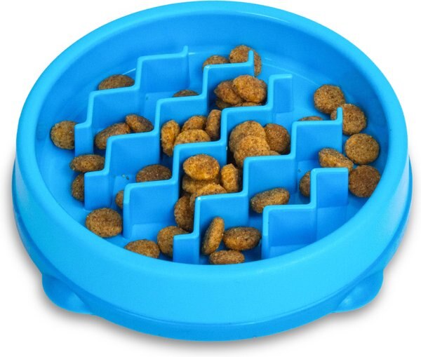 PETSTAGES Kitty Slow Cat Feeder Blue 0.75 cup Chewy