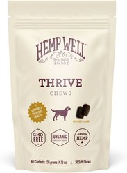 Hemp Well Thrive Skin & Coat Soft Chew Supplement for Dogs, 30 count