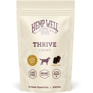 HEMP WELL Hemp Thrive Soft Chew Dog Supplement, 60 count - Chewy.com