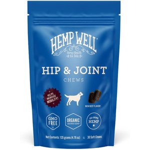 Hemp Well Hip & Joint Soft Chew Supplement for Dogs, 30 count
