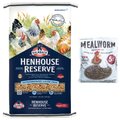 Kalmbach Feeds All Natural Henhouse Reserve Premium Layer Chicken Feed, 30-lb bag + Flock Fest Dried Mealworms Adult Poultry Treats, 5-lb bag